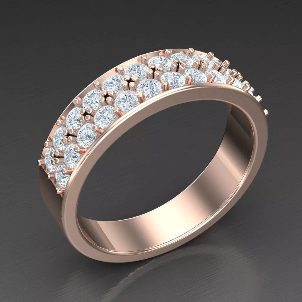 Modern Men Ring 3D CAD File 5MR085 3D print model_0