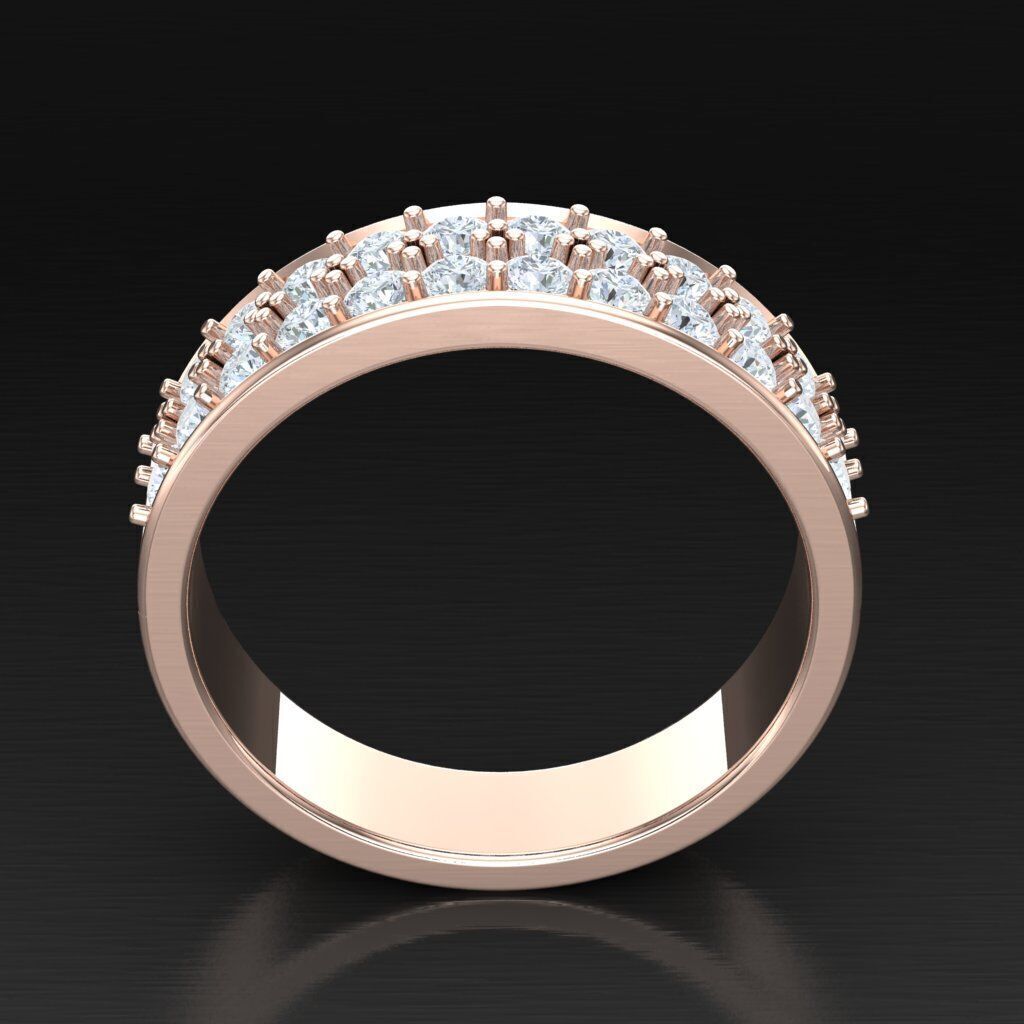Modern Men Ring 3D CAD File 5MR085 3D print model_3