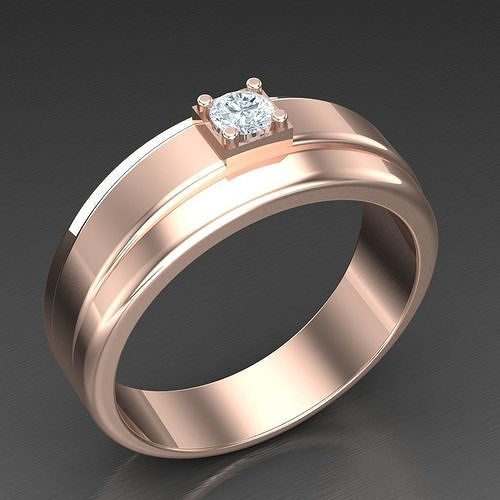 Modern Men Ring 3D CAD File 5MR083 3D print model