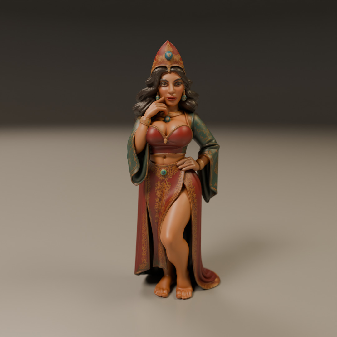 turkish pin-up 3D print model_8