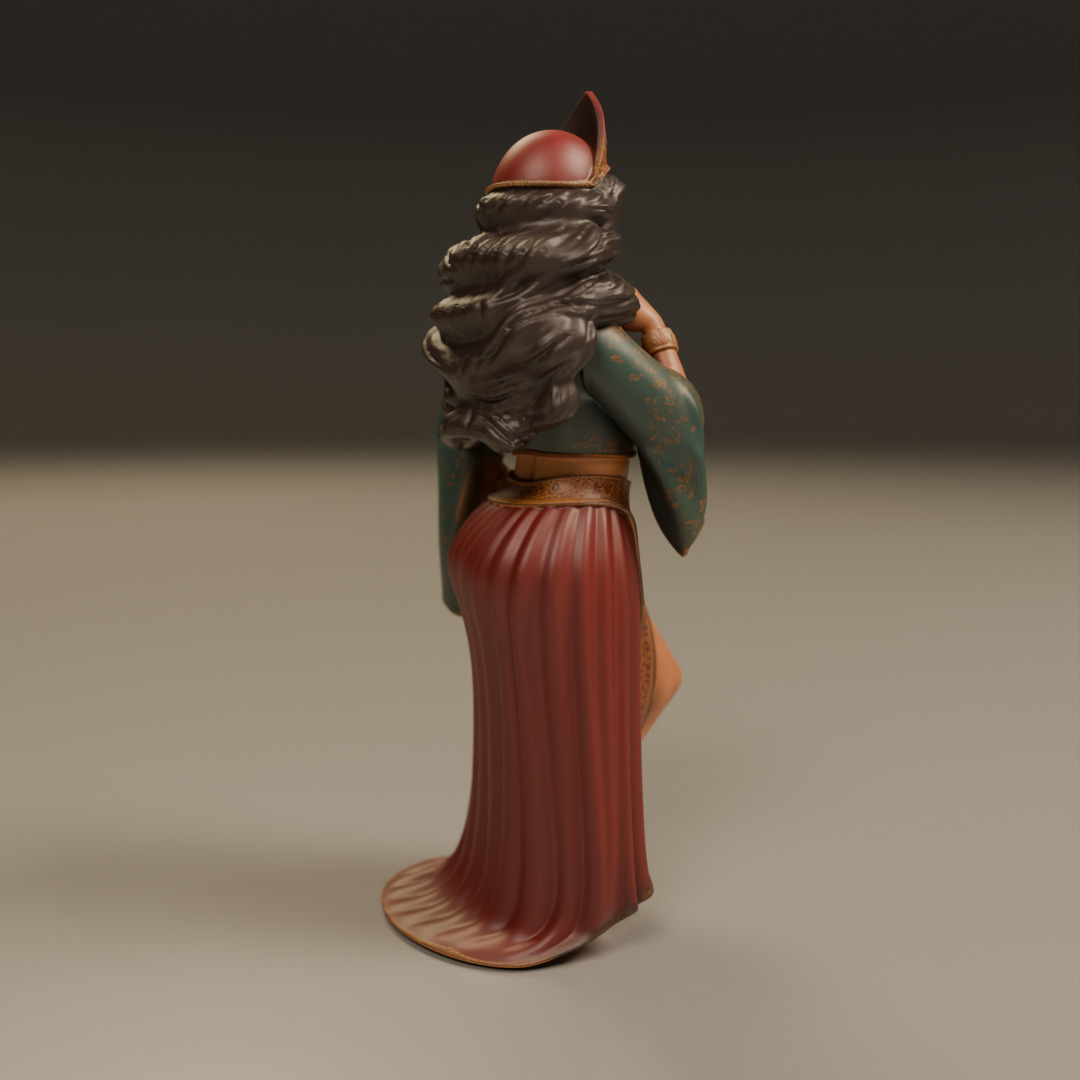 turkish pin-up 3D print model_7