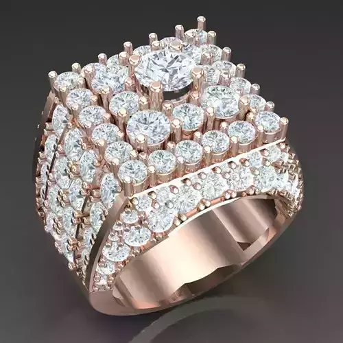 Modern Men Ring 3D CAD File 5MR080