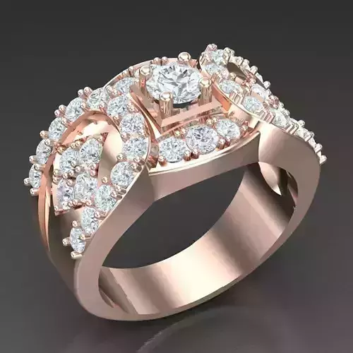 Modern Men Ring 3D CAD File 5MR074