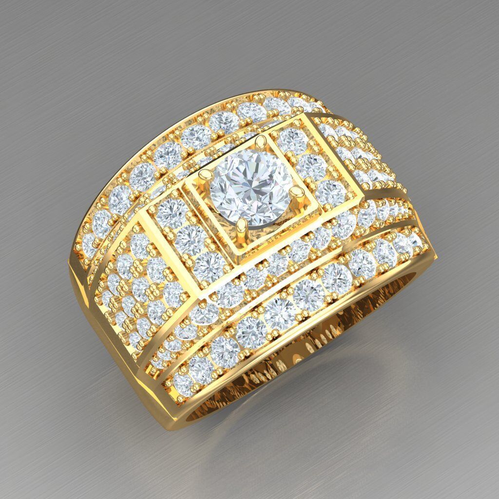 Modern Men Ring 3D CAD File 5MR069 3D print model_6