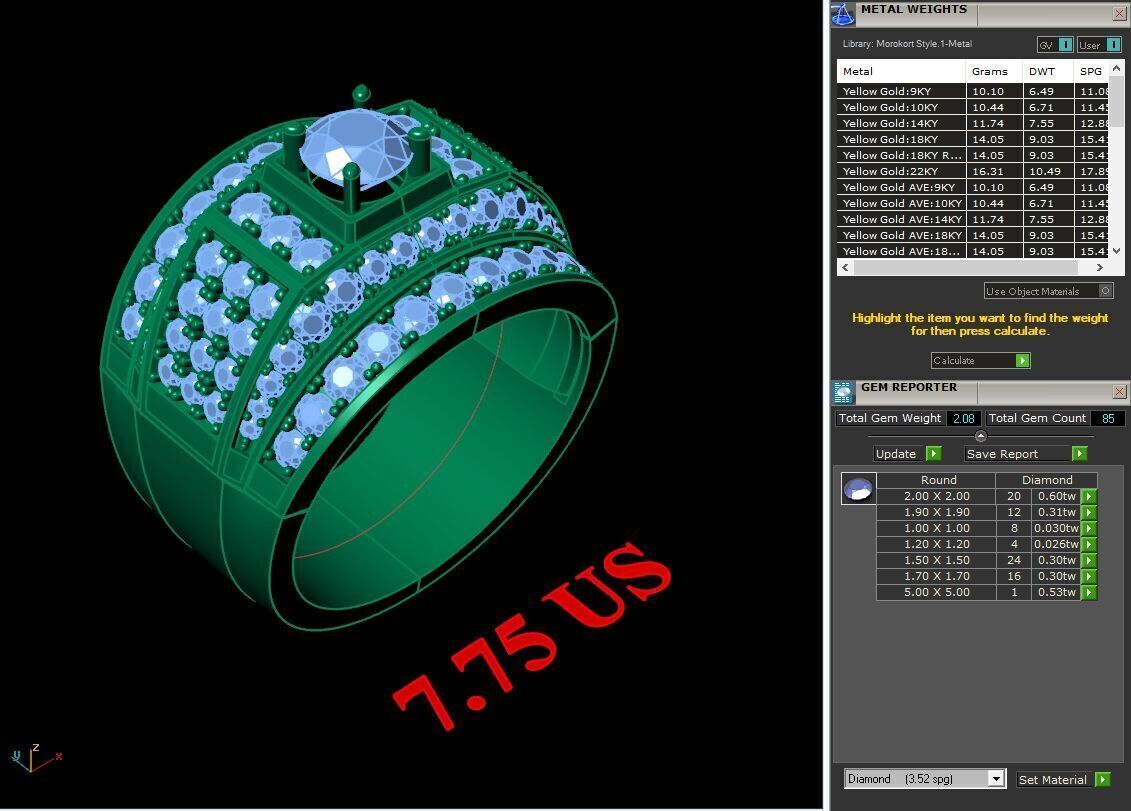 Modern Men Ring 3D CAD File 5MR069 3D print model_1