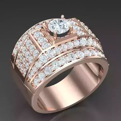 Modern Men Ring 3D CAD File 5MR069