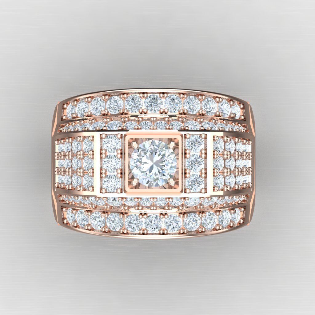 Modern Men Ring 3D CAD File 5MR069 3D print model_9