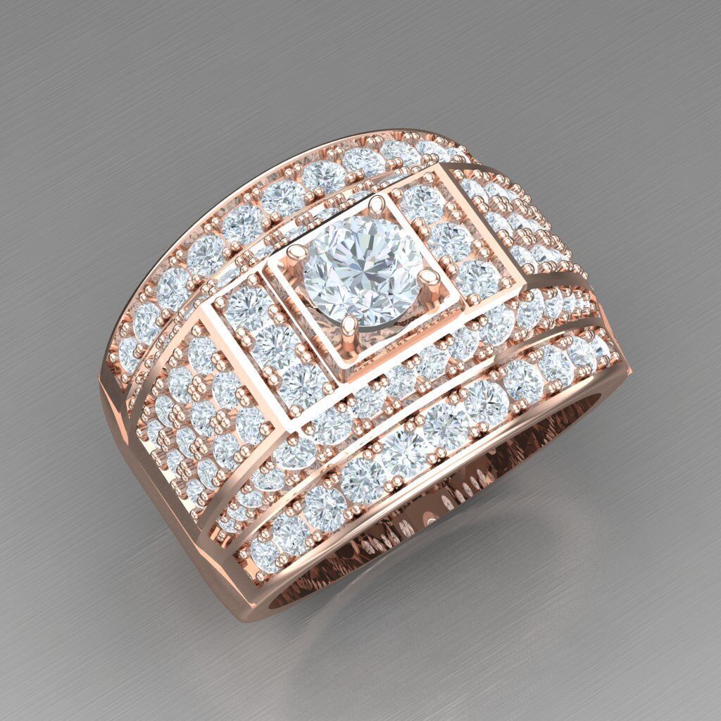 Modern Men Ring 3D CAD File 5MR069 3D print model_11