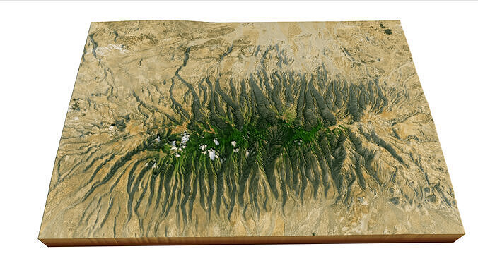 Kulal mount 3d terrain model Low-poly 3D model