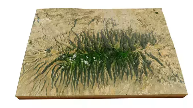 Kulal mount 3d terrain model