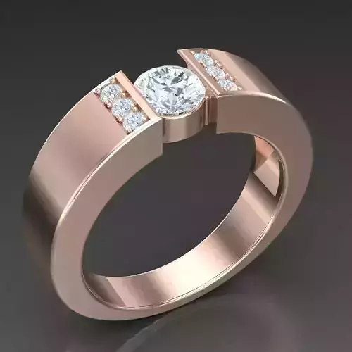 Modern Men Ring 3D CAD File 5MR067
