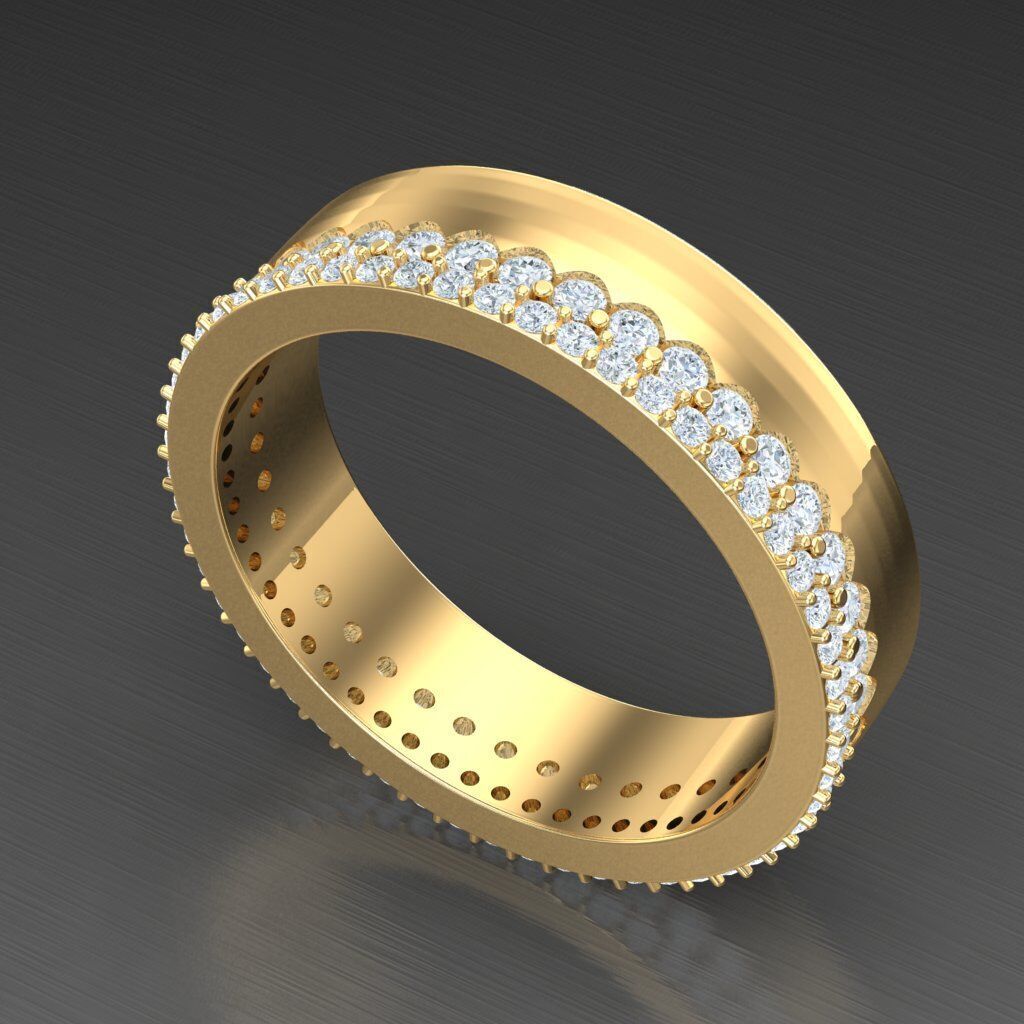 Modern Men Ring 3D CAD File 5MR065 3D print model_7