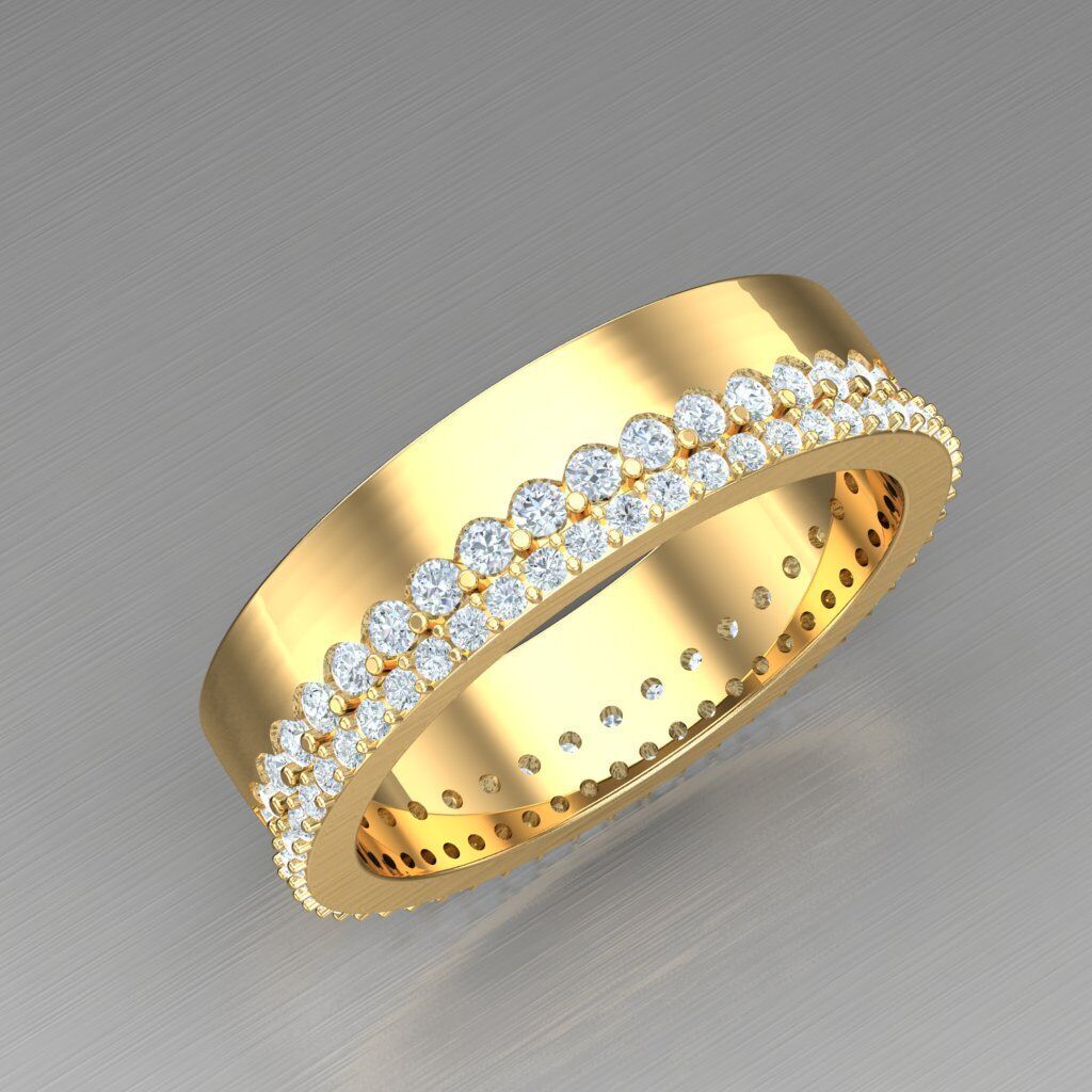 Modern Men Ring 3D CAD File 5MR065 3D print model_6