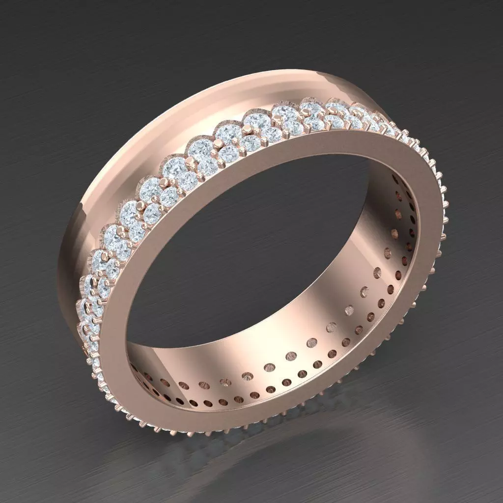 Modern Men Ring 3D CAD File 5MR065 3D print model_0