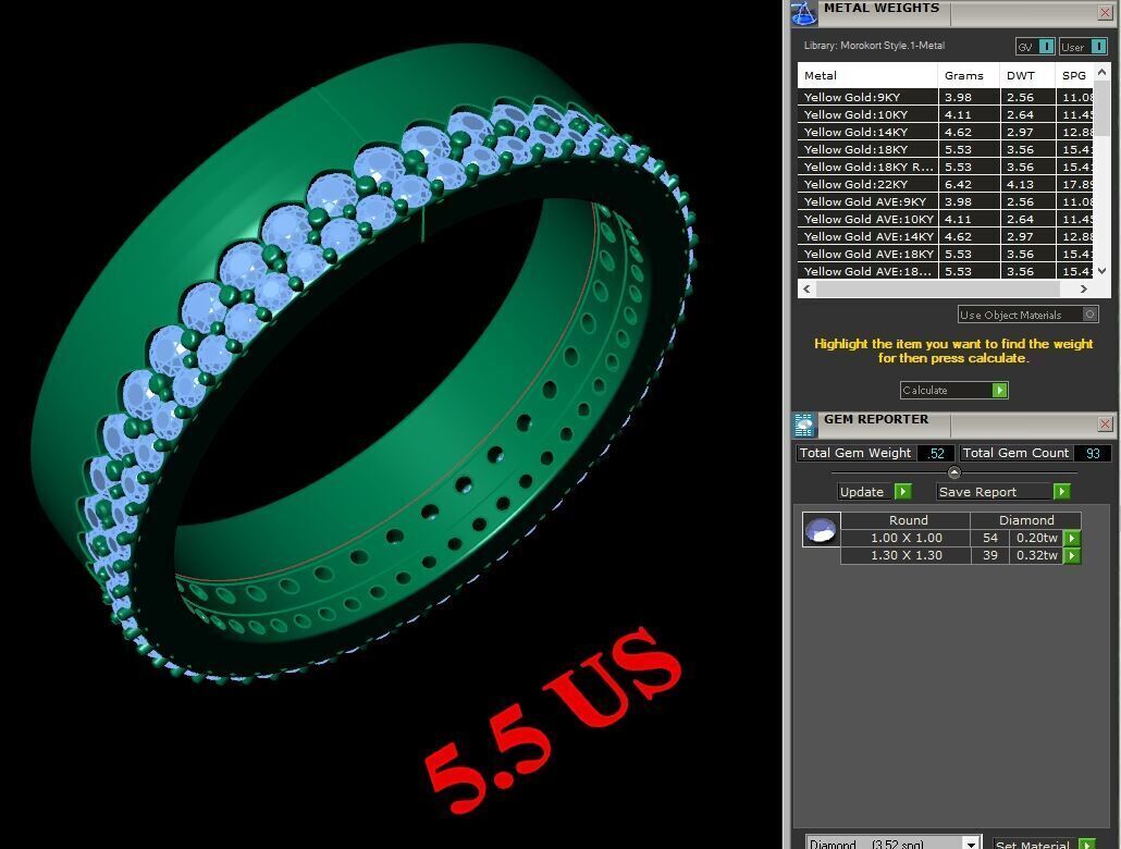 Modern Men Ring 3D CAD File 5MR065 3D print model_1