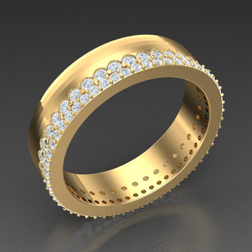 Modern Men Ring 3D CAD File 5MR065 3D print model_2