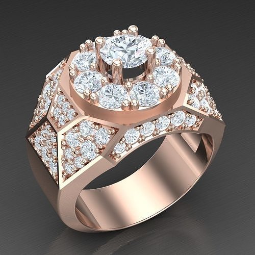 Modern Men Ring 3D CAD File 5MR062 3D print model