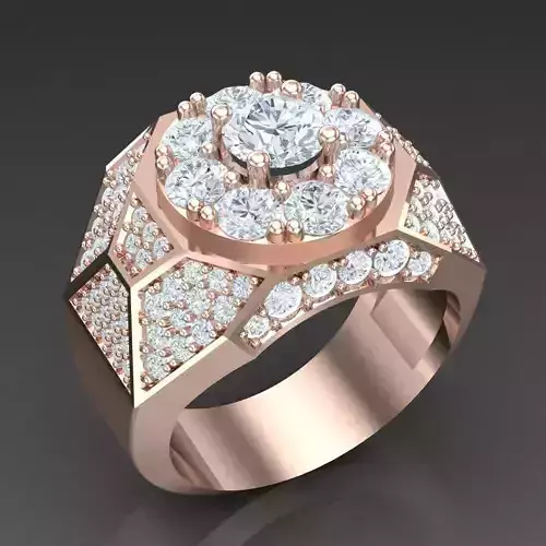 Modern Men Ring 3D CAD File 5MR061