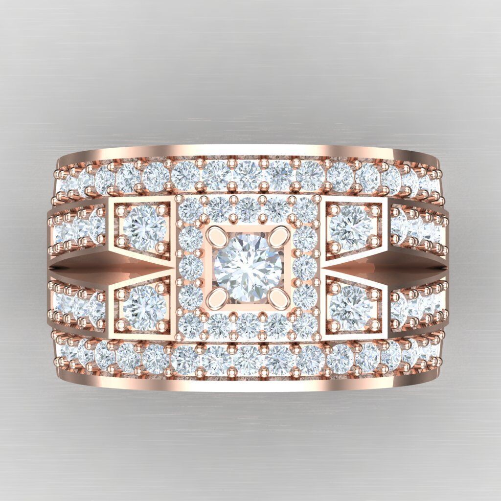 Modern Men Ring 3D CAD File 5MR060 3D print model_9