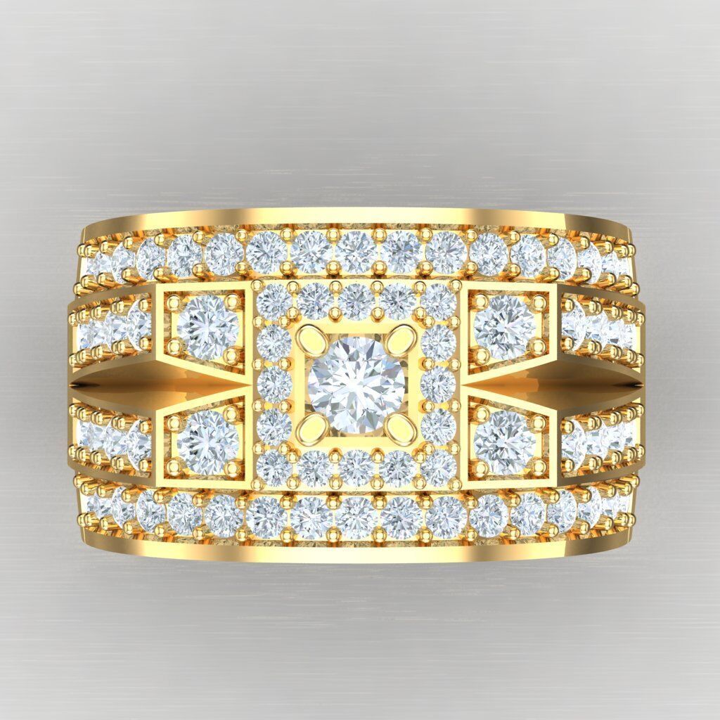 Modern Men Ring 3D CAD File 5MR060 3D print model_10