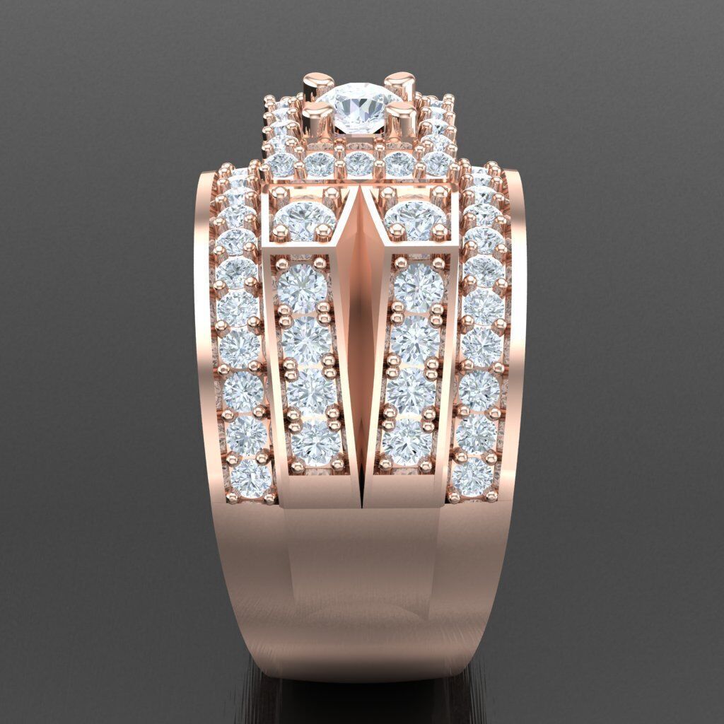 Modern Men Ring 3D CAD File 5MR060 3D print model_12