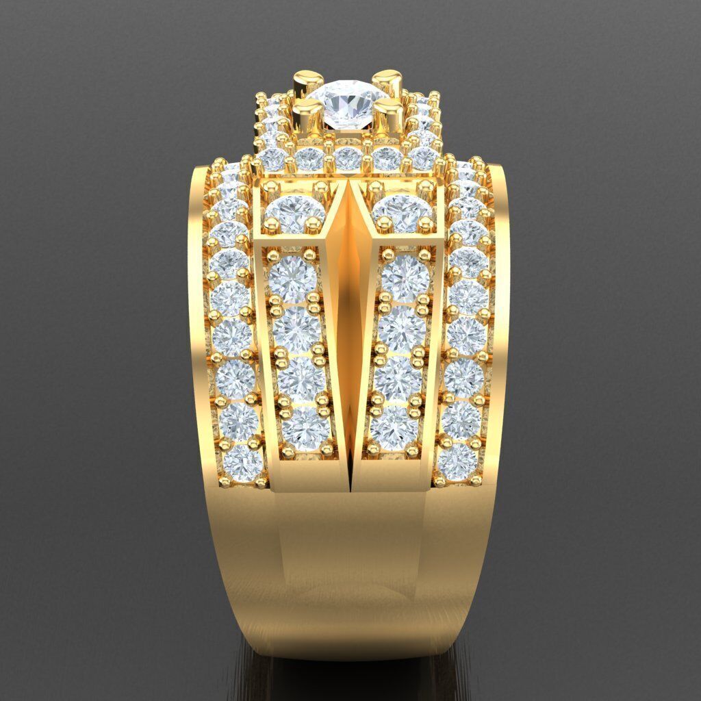 Modern Men Ring 3D CAD File 5MR060 3D print model_13