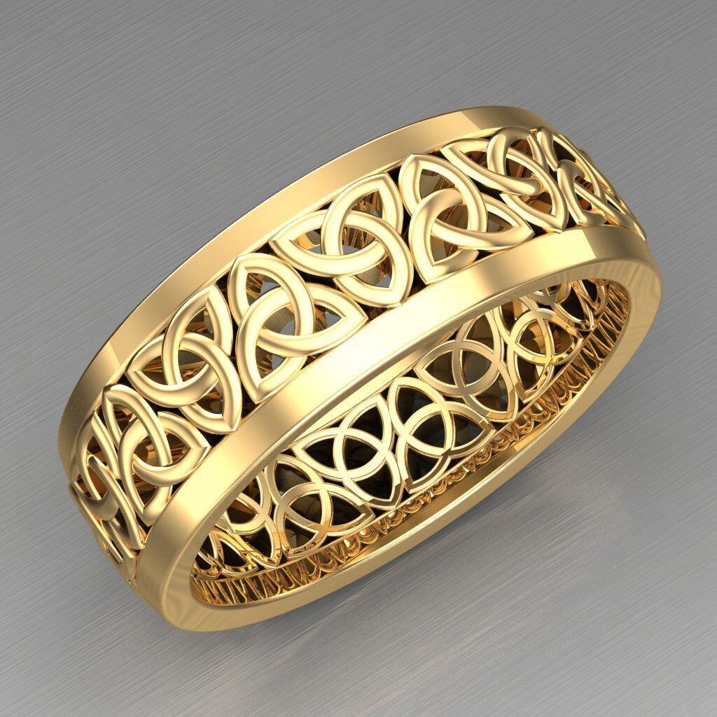 Modern Men Ring 3D CAD File 5MR059 3D print model_6
