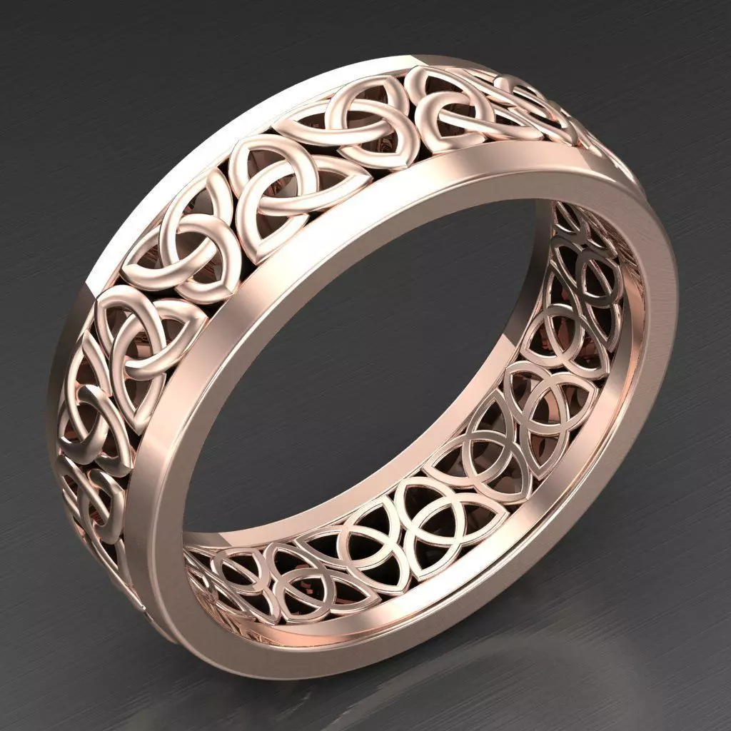 Modern Men Ring 3D CAD File 5MR059 3D print model_0
