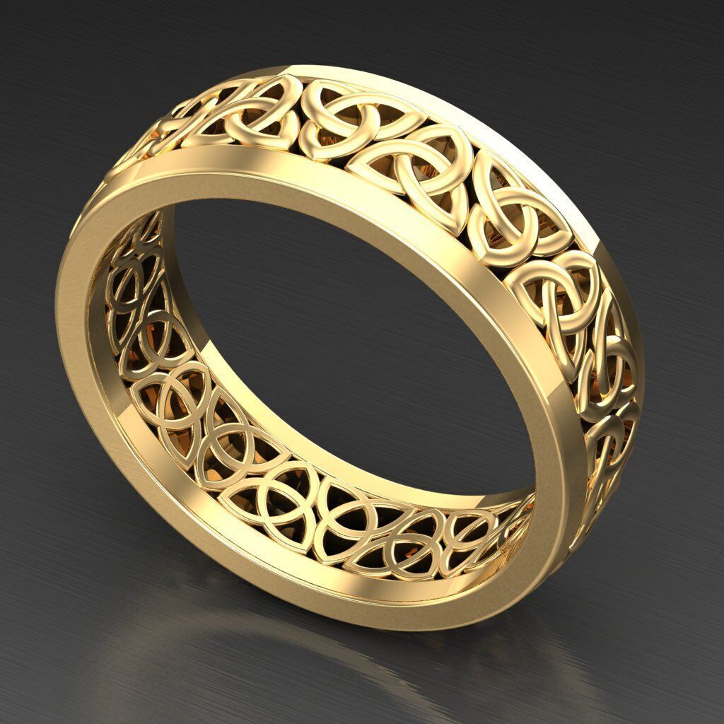 Modern Men Ring 3D CAD File 5MR059 3D print model_7