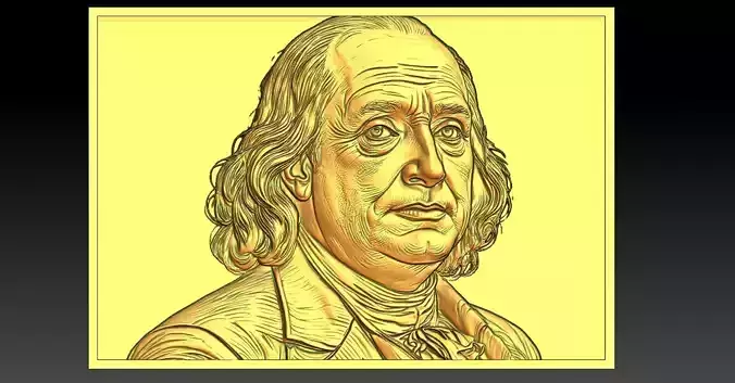 1 BENJAMIN FRANKLIN CNC Relief Model