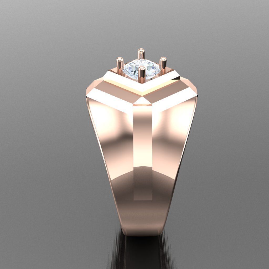 Modern Men Ring 3D CAD File 5MR050 3D print model_12