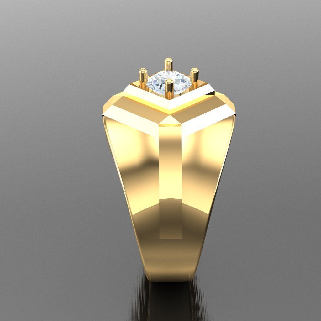 Modern Men Ring 3D CAD File 5MR050 3D print model_13