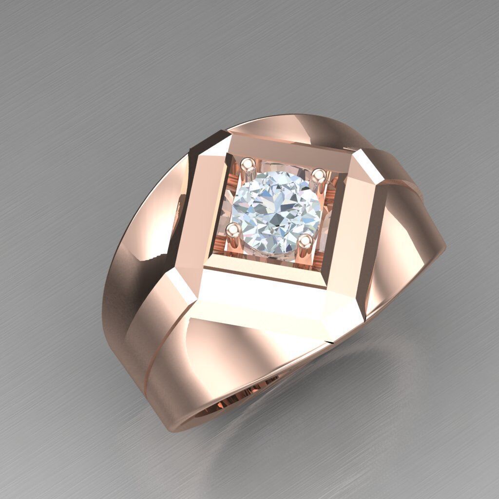Modern Men Ring 3D CAD File 5MR050 3D print model_11