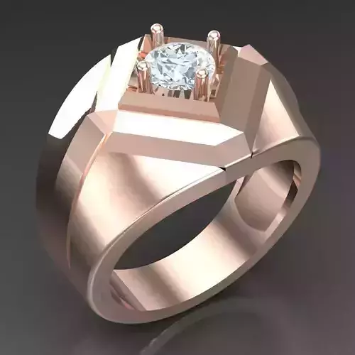 Modern Men Ring 3D CAD File 5MR050