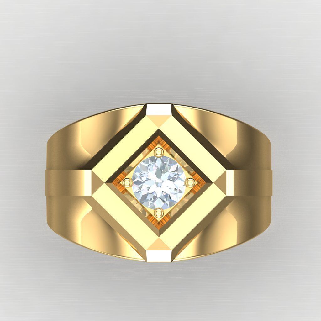 Modern Men Ring 3D CAD File 5MR050 3D print model_10