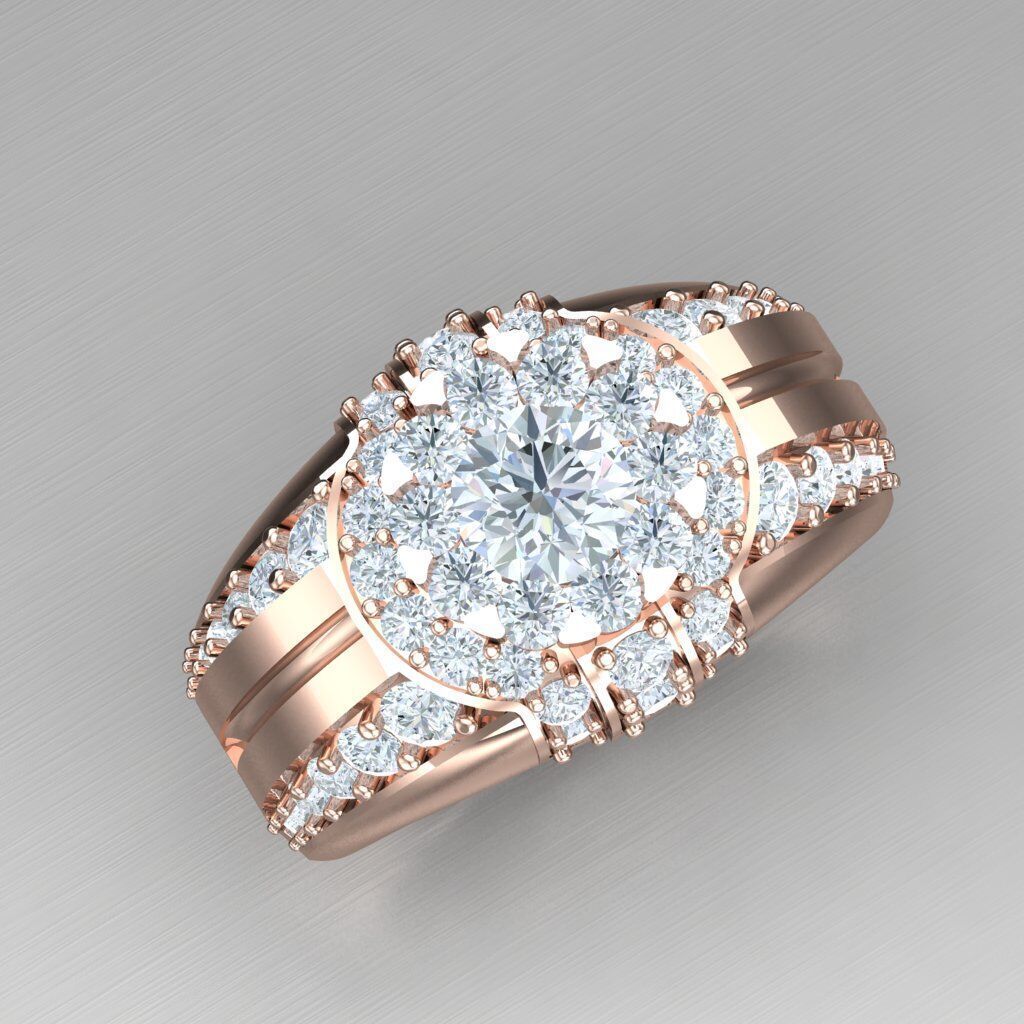 Modern Men Ring 3D CAD File 5MR049 3D print model_11