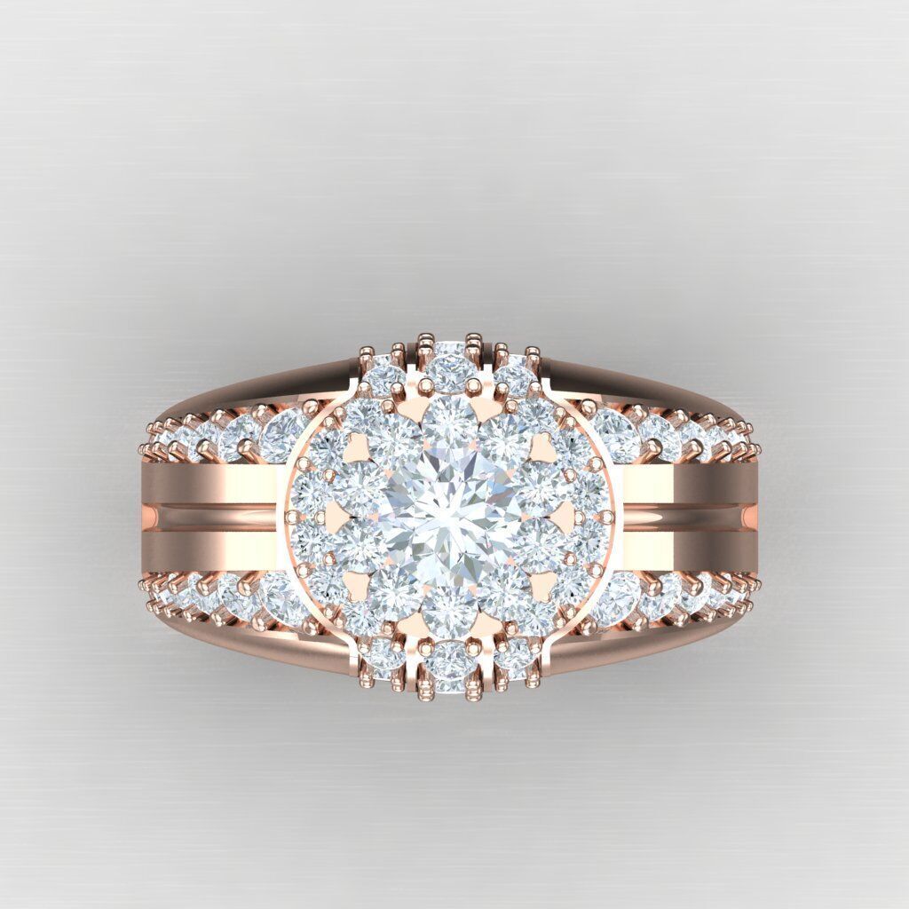 Modern Men Ring 3D CAD File 5MR049 3D print model_9