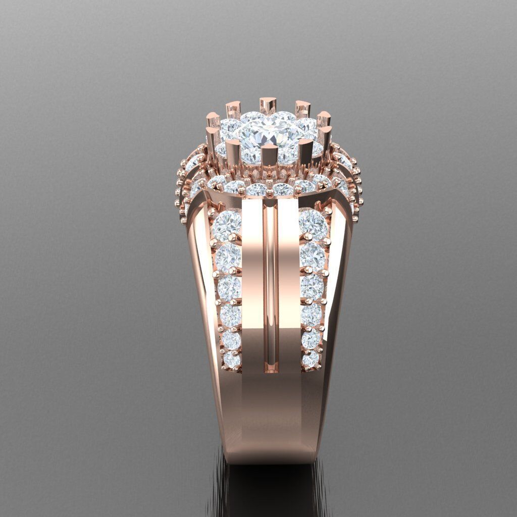 Modern Men Ring 3D CAD File 5MR049 3D print model_12