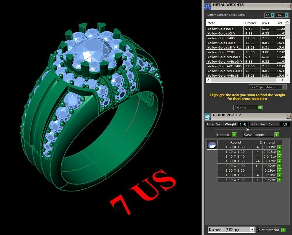 Modern Men Ring 3D CAD File 5MR049 3D print model_1