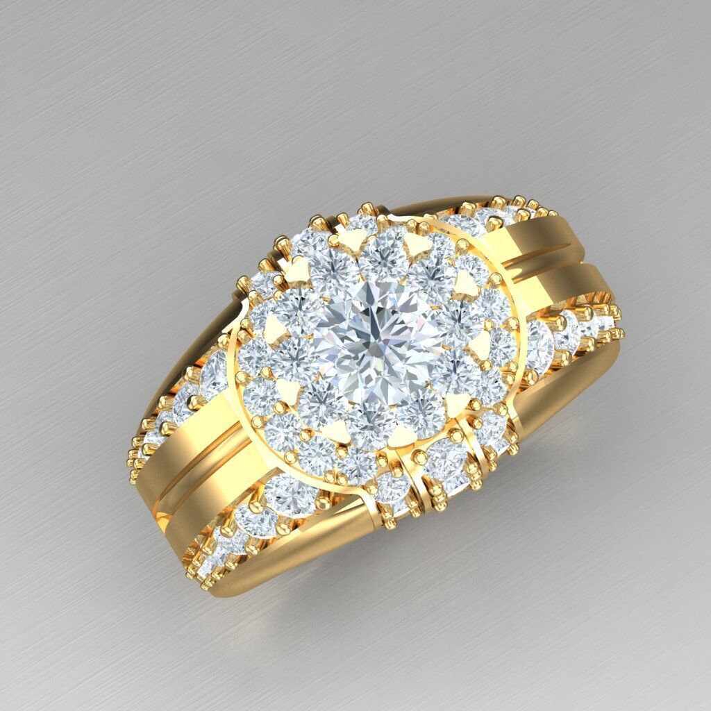 Modern Men Ring 3D CAD File 5MR049 3D print model_6