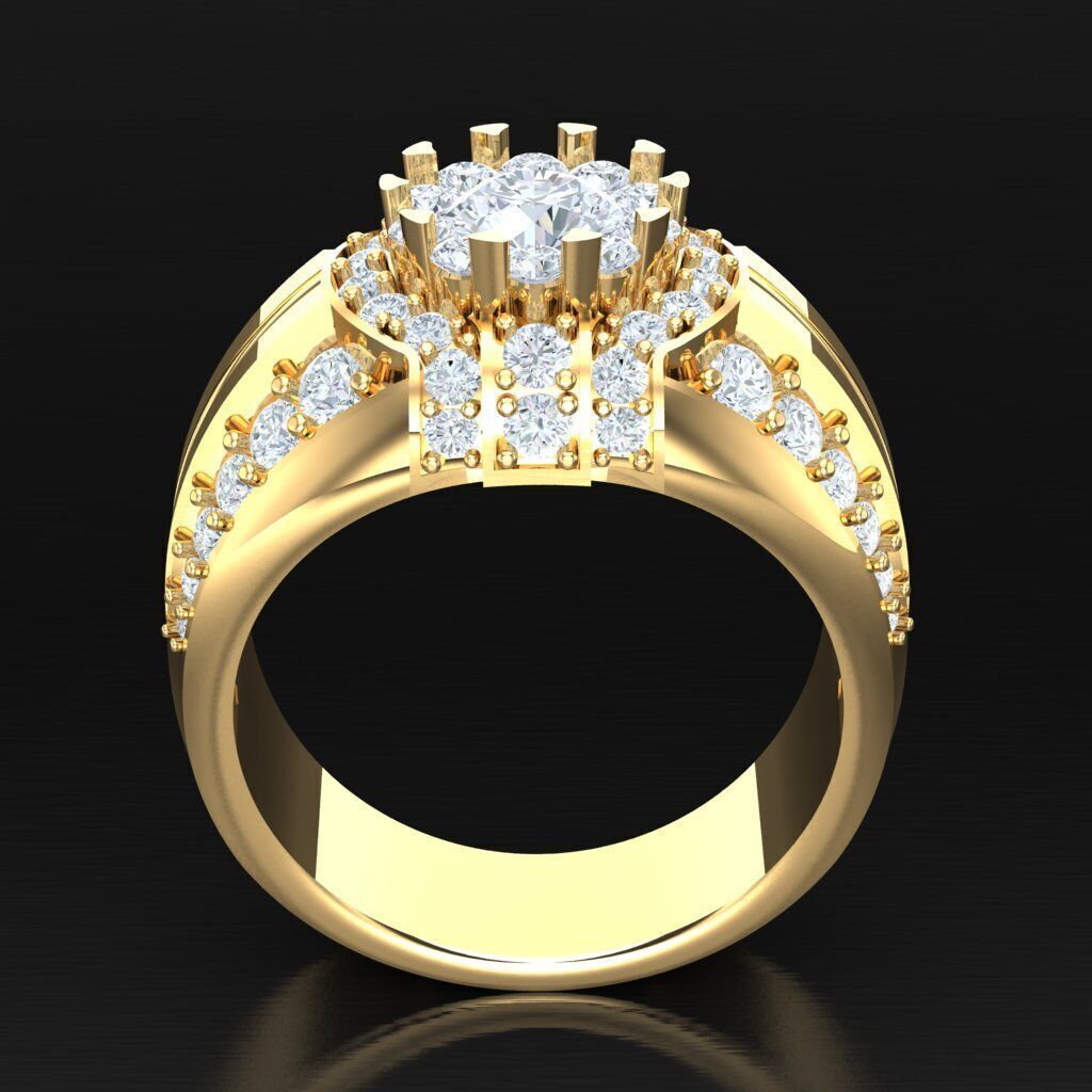 Modern Men Ring 3D CAD File 5MR049 3D print model_4