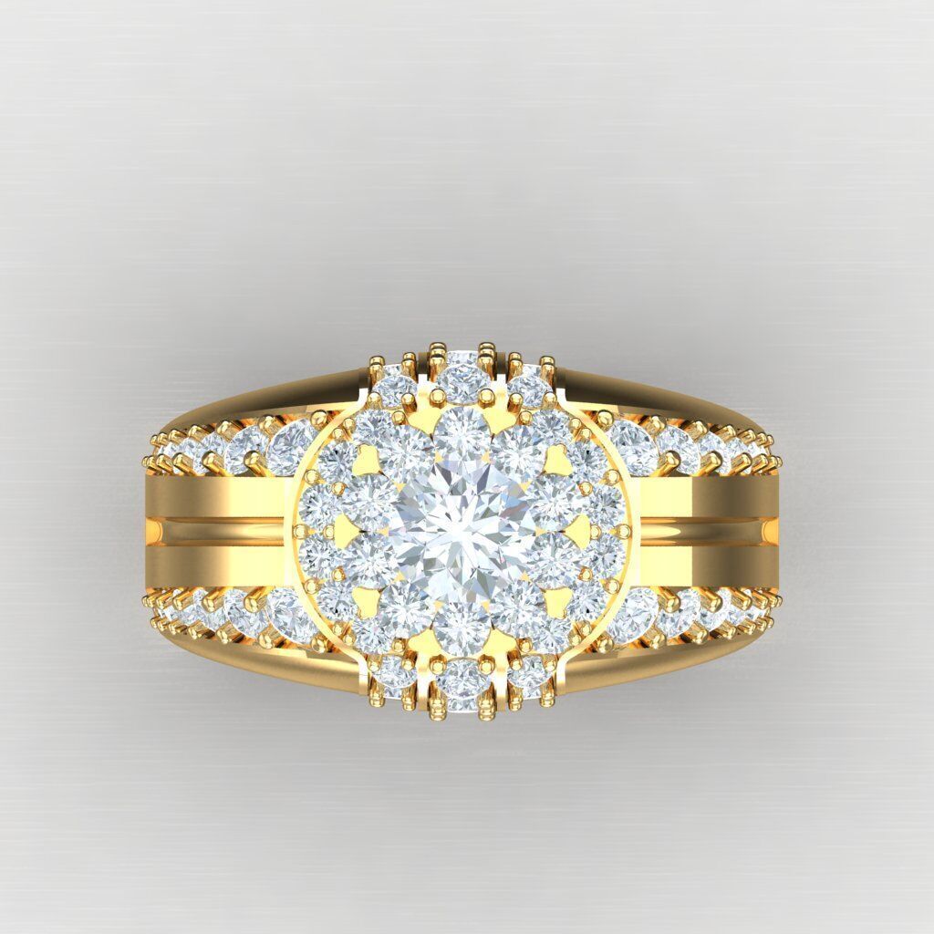 Modern Men Ring 3D CAD File 5MR049 3D print model_10