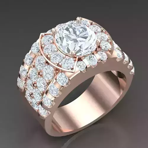 Modern Men Ring 3D CAD File 5MR047