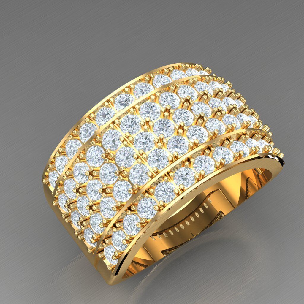 Modern Men Ring 3D CAD File 5MR046 3D print model_6