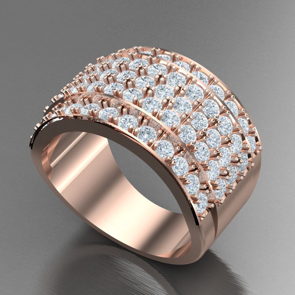 Modern Men Ring 3D CAD File 5MR046 3D print model_5
