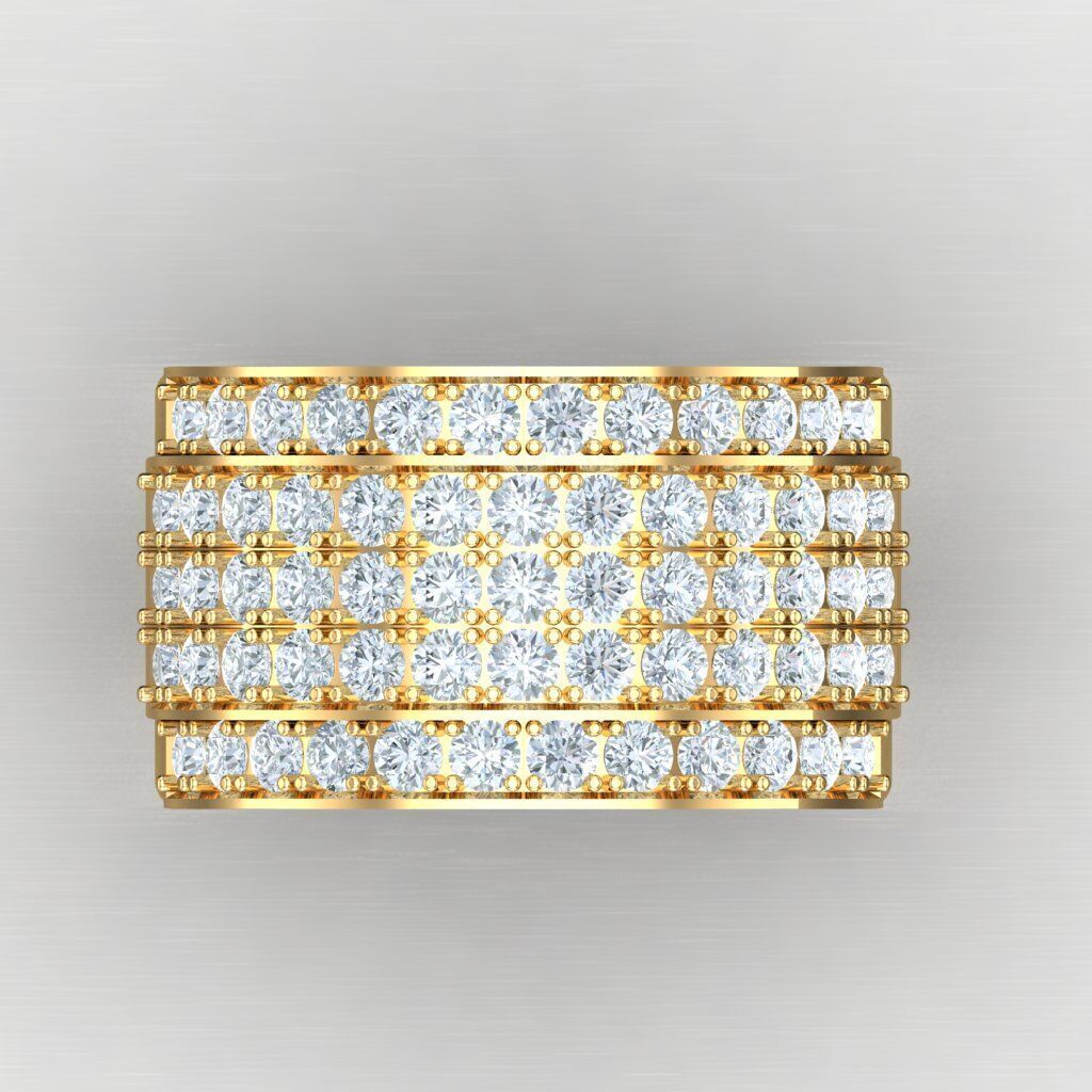 Modern Men Ring 3D CAD File 5MR046 3D print model_10