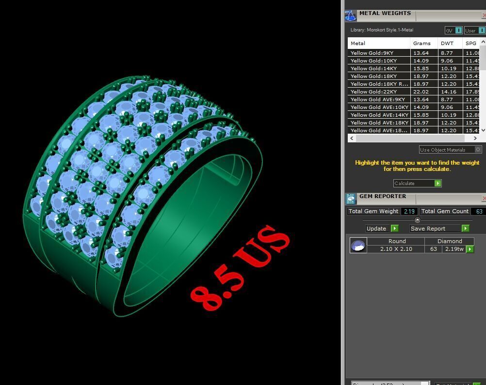 Modern Men Ring 3D CAD File 5MR046 3D print model_1