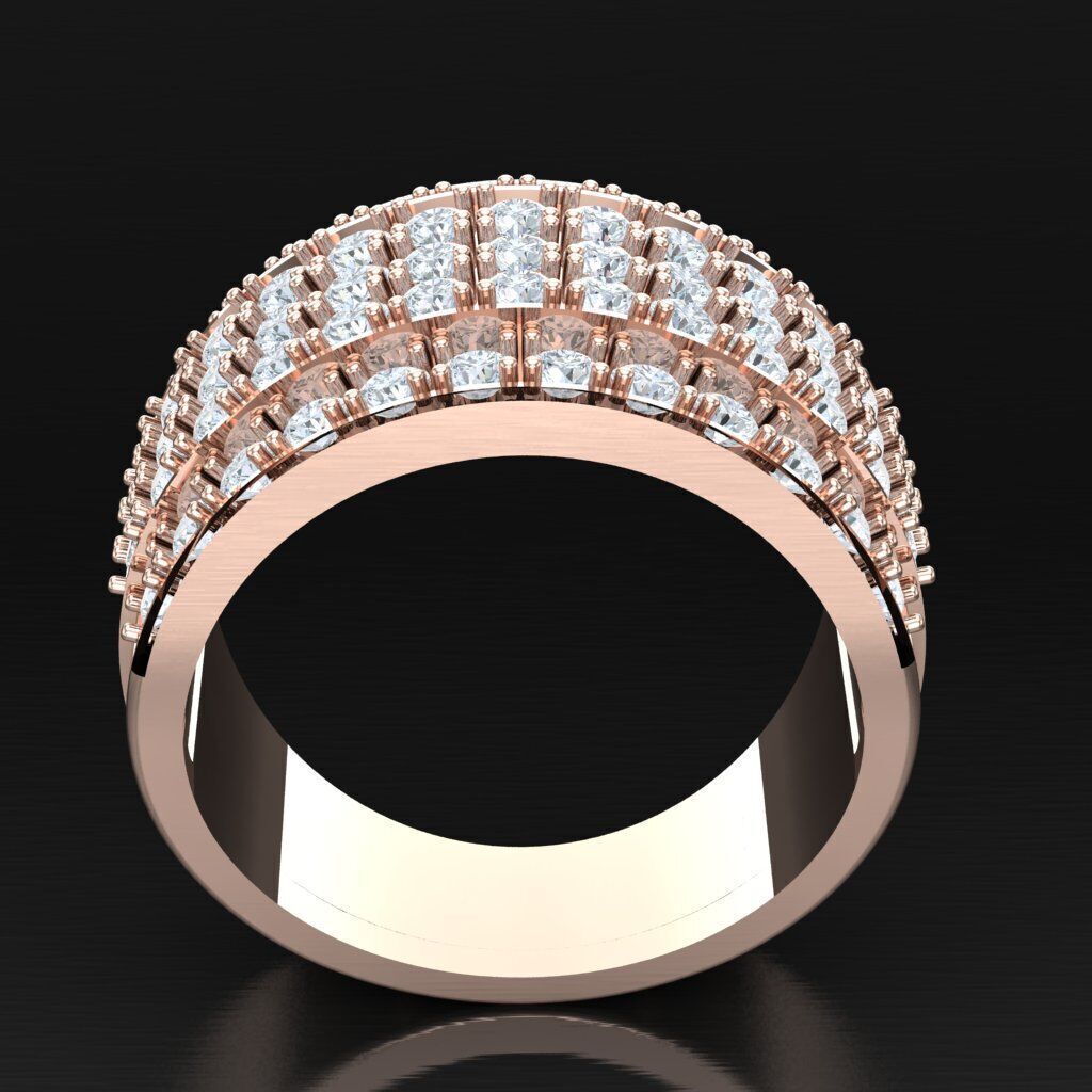 Modern Men Ring 3D CAD File 5MR046 3D print model_3