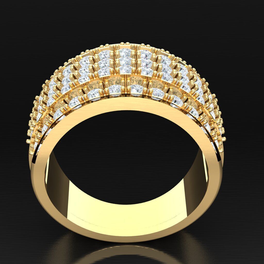 Modern Men Ring 3D CAD File 5MR046 3D print model_4