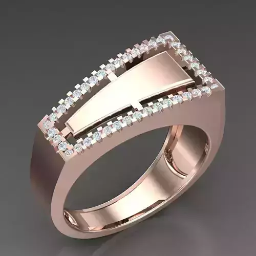 Modern Men Ring 3D CAD File 5MR045